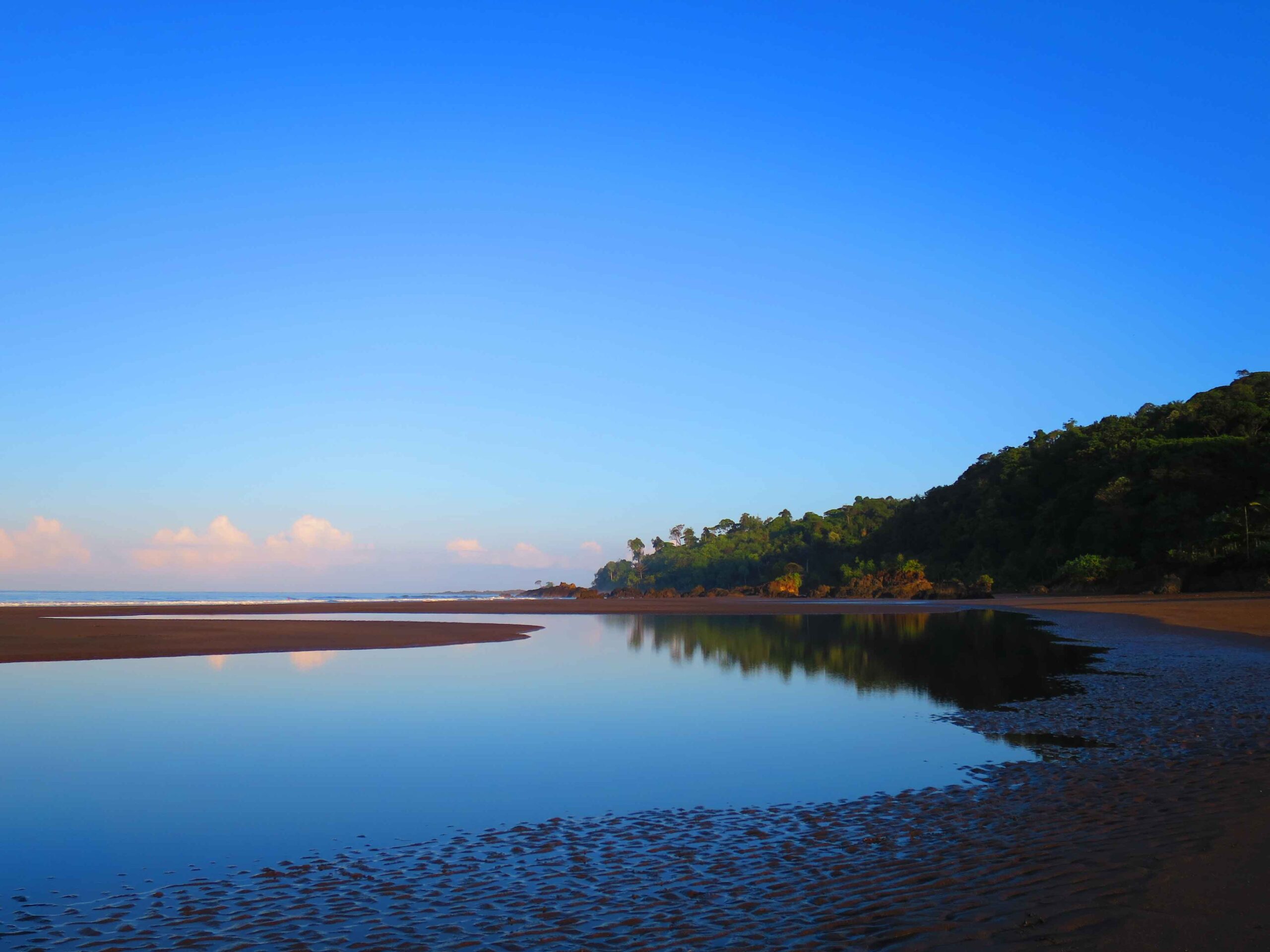 El Almejal Beach where rainforest meets the Pacific Ocean